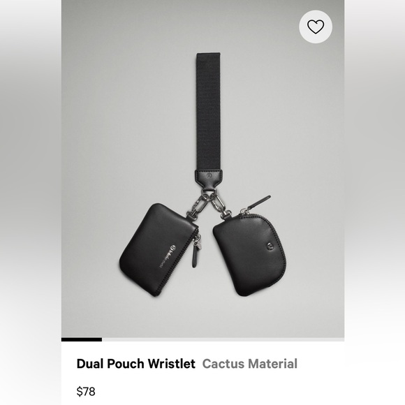 NWT- Lululemon Cactus Dual Pouch- Black & Silver- Leather/Cactus 🌵 Material - Picture 5 of 13